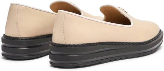 Giuseppe Zanotti Tim leren loafers Beige