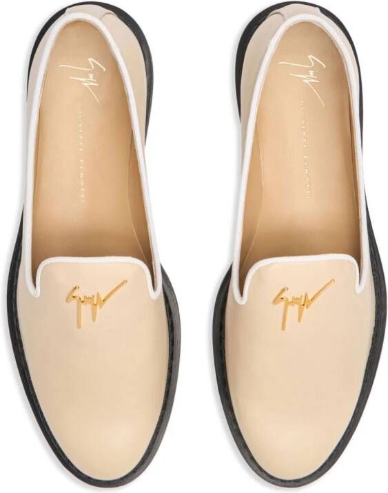 Giuseppe Zanotti Tim leren loafers Beige