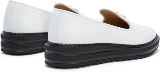 Giuseppe Zanotti Tim leren loafers Wit