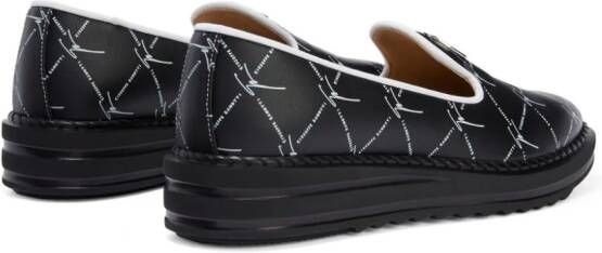 Giuseppe Zanotti Tim leren loafers Zwart