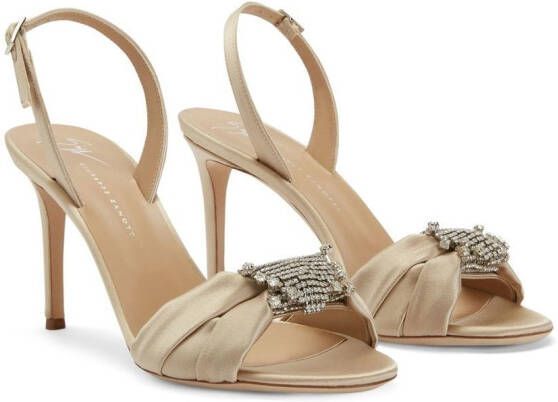 Giuseppe Zanotti Tiphaine slingback sandalen Beige