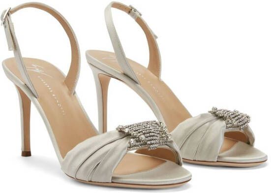 Giuseppe Zanotti Tiphaine slingback sandalen Wit