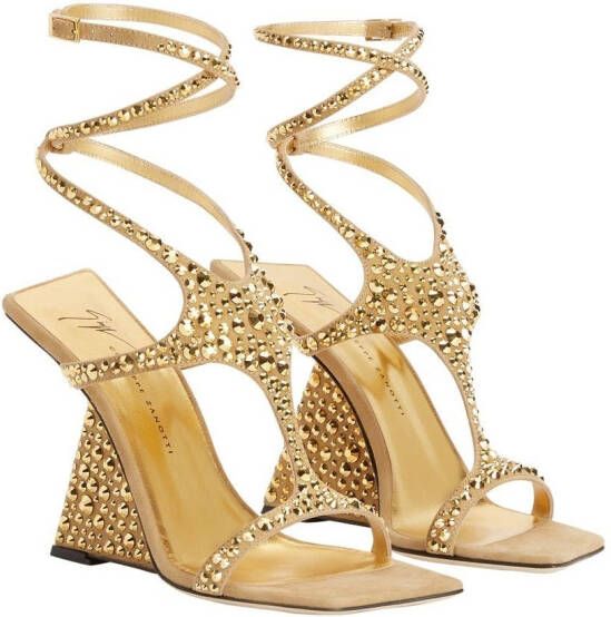 Giuseppe Zanotti Tutankamon sandalen met kristal Goud