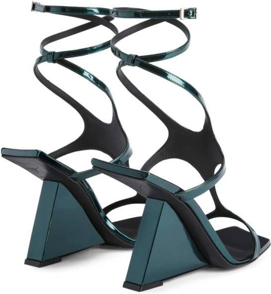 Giuseppe Zanotti Tutankamon lakleren sandalen Groen