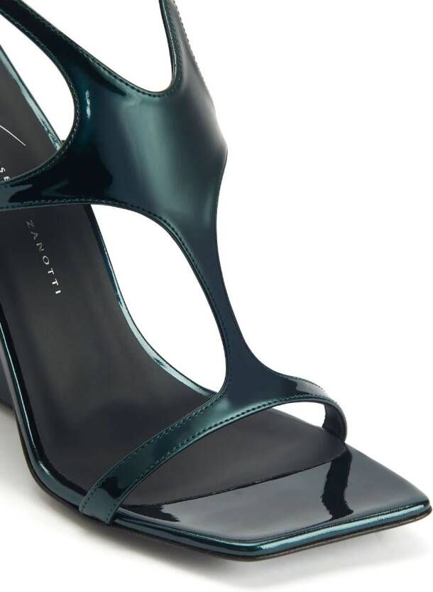 Giuseppe Zanotti Tutankamon lakleren sandalen Groen