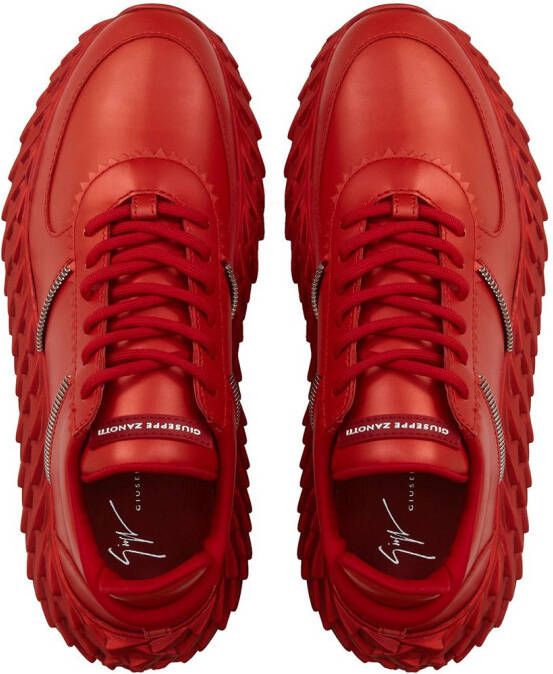 Giuseppe Zanotti Tweekleurige sneakers Rood
