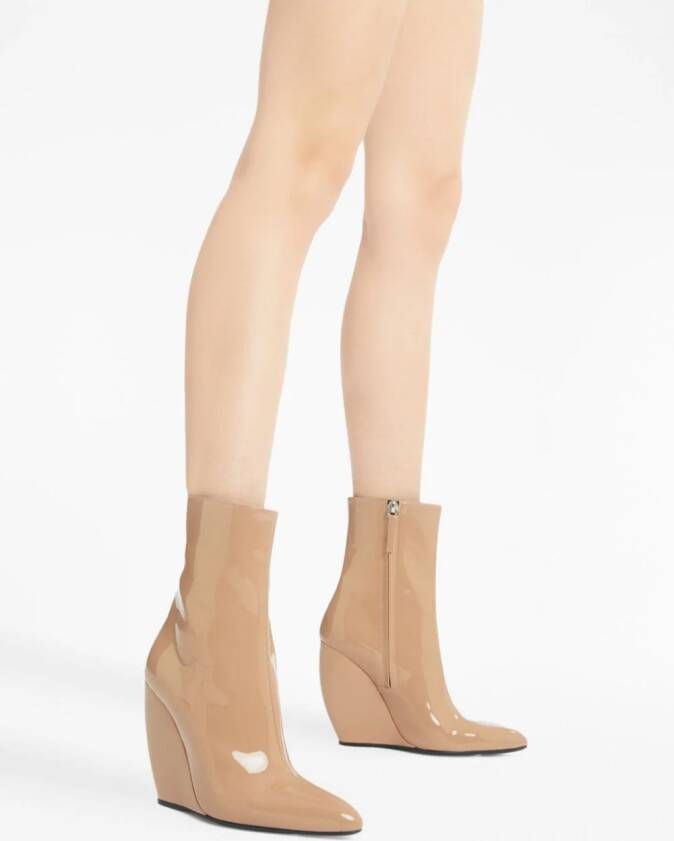 Giuseppe Zanotti Tylde lakleren laarzen Beige