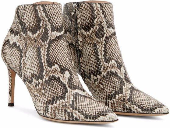 Giuseppe Zanotti Tysha laarzen met slangenprint Zwart