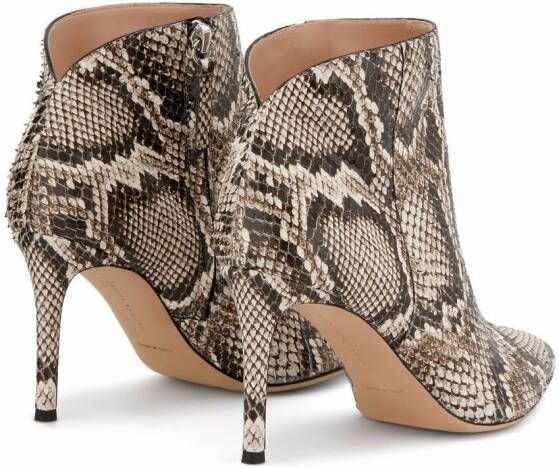 Giuseppe Zanotti Tysha laarzen met slangenprint Zwart