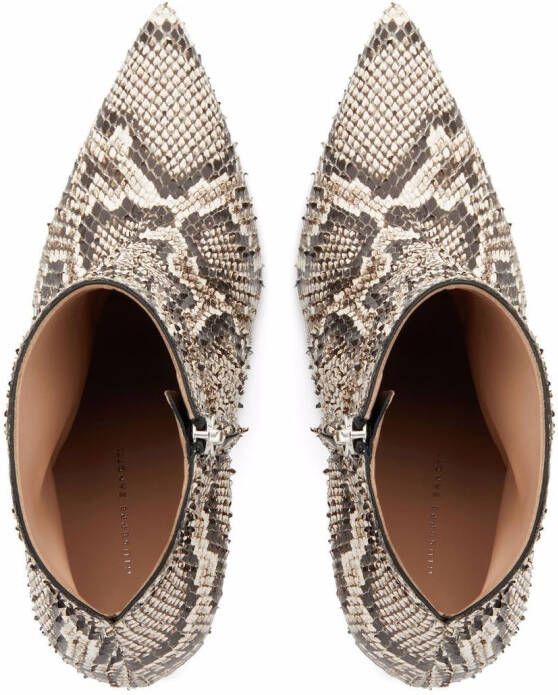 Giuseppe Zanotti Tysha laarzen met slangenprint Zwart