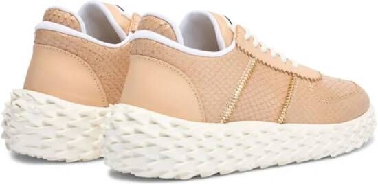 Giuseppe Zanotti Urchin leren sneakers Beige