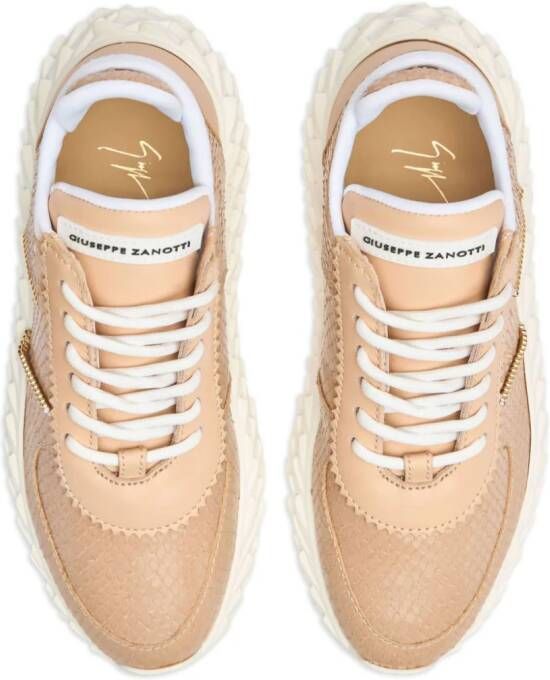 Giuseppe Zanotti Urchin leren sneakers Beige