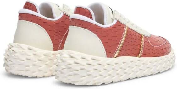 Giuseppe Zanotti Urchin leren sneakers Rood