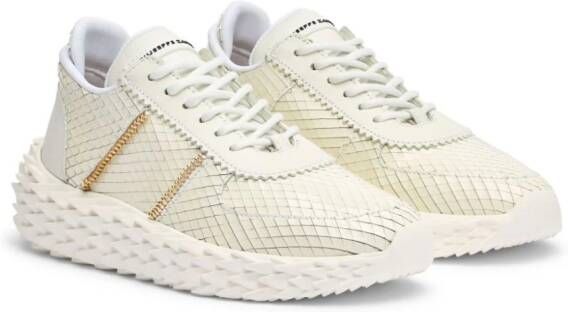 Giuseppe Zanotti Urchin leren sneakers Wit