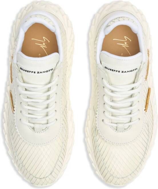 Giuseppe Zanotti Urchin leren sneakers Wit