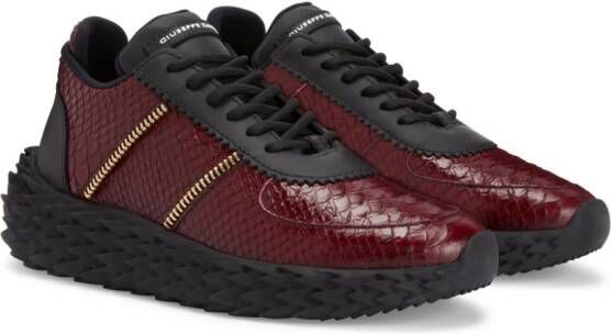 Giuseppe Zanotti Urchin leren sneakers Rood