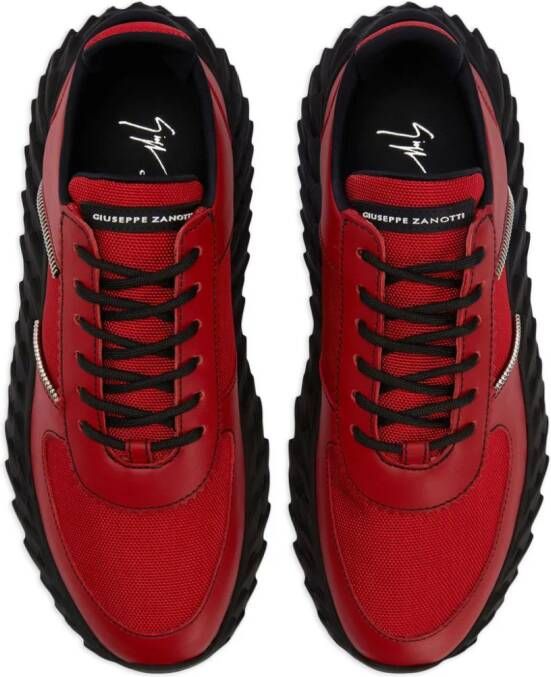 Giuseppe Zanotti Urchin sneakers met vlakken Rood