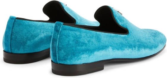 Giuseppe Zanotti Fluwelen loafers Blauw