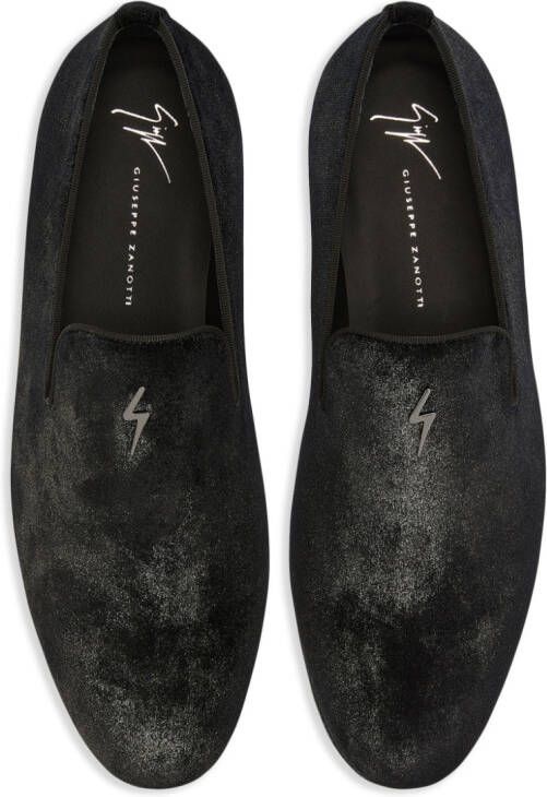 Giuseppe Zanotti Fluwelen loafers Zwart
