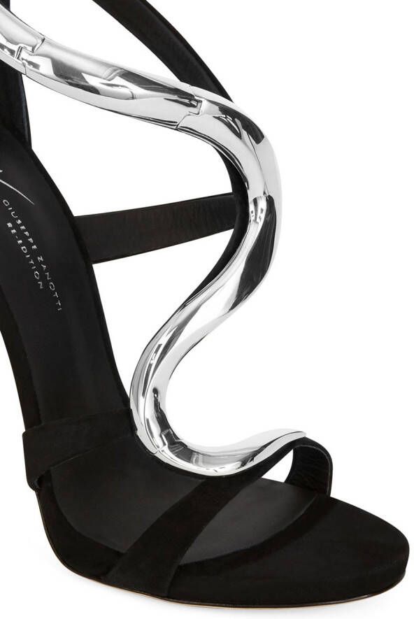 Giuseppe Zanotti Venere metallic sandalen Zwart