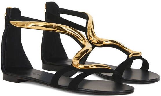 Giuseppe Zanotti Venere platte sandalen Zwart