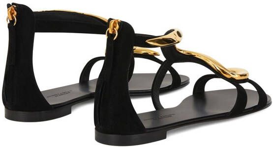 Giuseppe Zanotti Venere platte sandalen Zwart