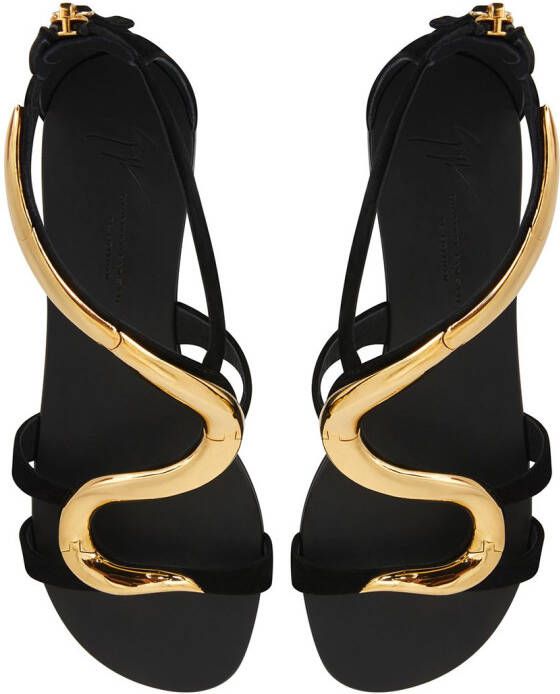 Giuseppe Zanotti Venere platte sandalen Zwart