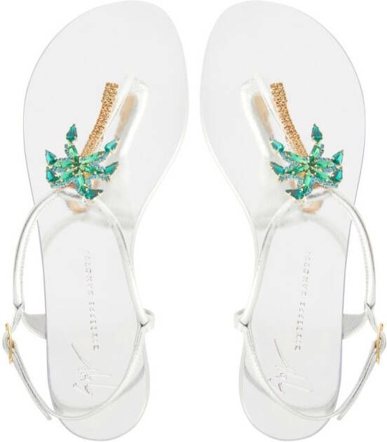Giuseppe Zanotti Venice Beach sandalen Zilver