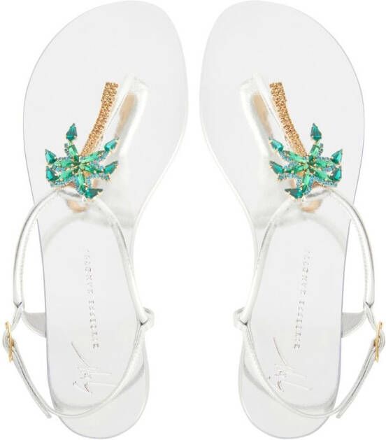 Giuseppe Zanotti Venice Beach sandalen Zilver