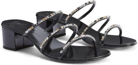 Giuseppe Zanotti 40 mm Dark Colorful sandalen Zwart