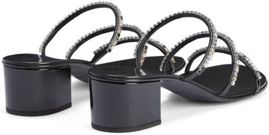 Giuseppe Zanotti 40 mm Dark Colorful sandalen Zwart