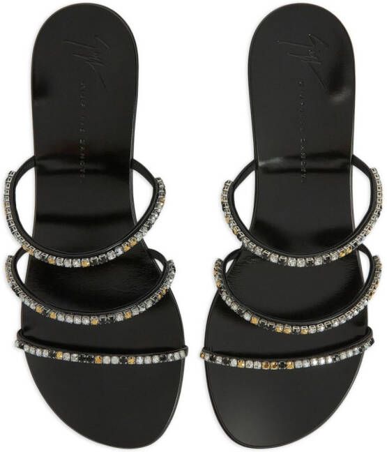 Giuseppe Zanotti 40 mm Dark Colorful sandalen Zwart