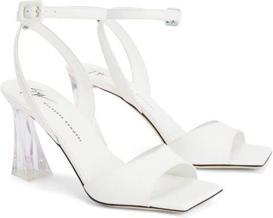 Giuseppe Zanotti Vesta sandalen met doorzichtige hak Wit