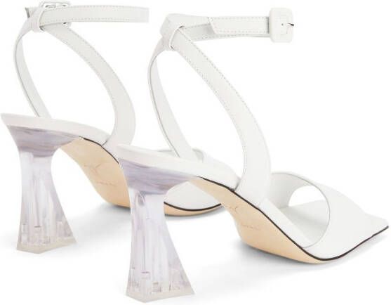 Giuseppe Zanotti Vesta sandalen met doorzichtige hak Wit