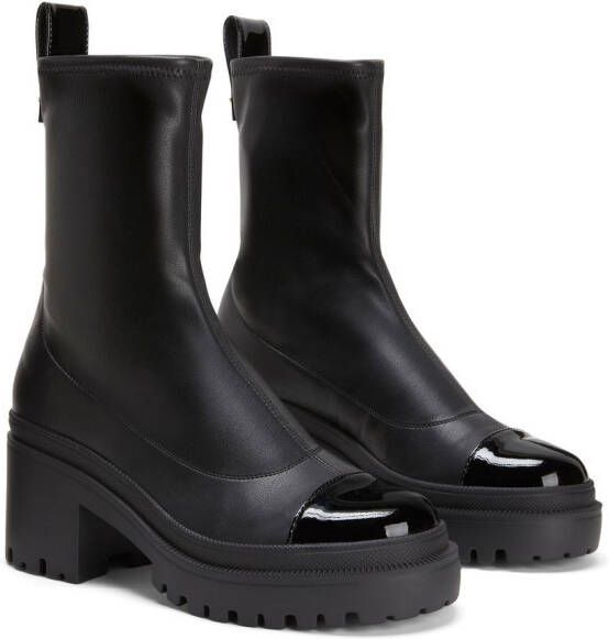 Giuseppe Zanotti Vicentha enkellaarzen Zwart
