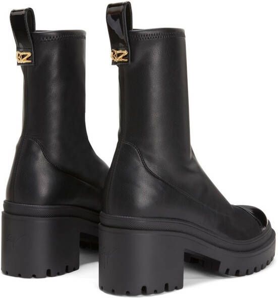 Giuseppe Zanotti Vicentha enkellaarzen Zwart