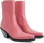 Giuseppe Zanotti Yanhira leren laarzen Roze - Thumbnail 2