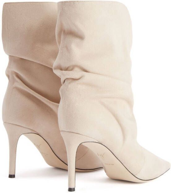 Giuseppe Zanotti Yunah suède enkellaarzen Beige