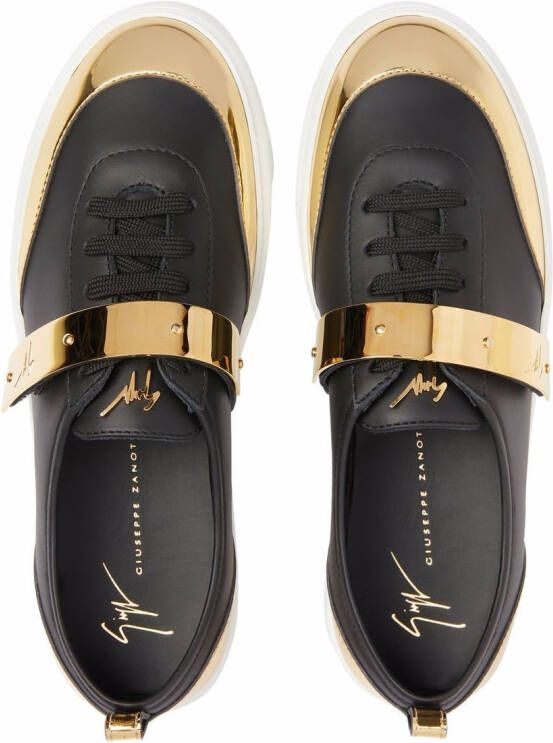 Giuseppe Zanotti Zenas leren sneakers Zwart