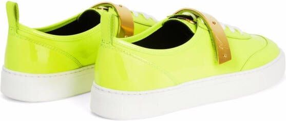 Giuseppe Zanotti Zenas sneakers met klittenband Geel