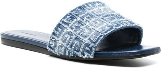 Givenchy 4G slippers met monogram Blauw