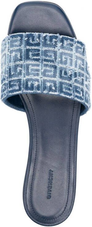 Givenchy 4G slippers met monogram Blauw
