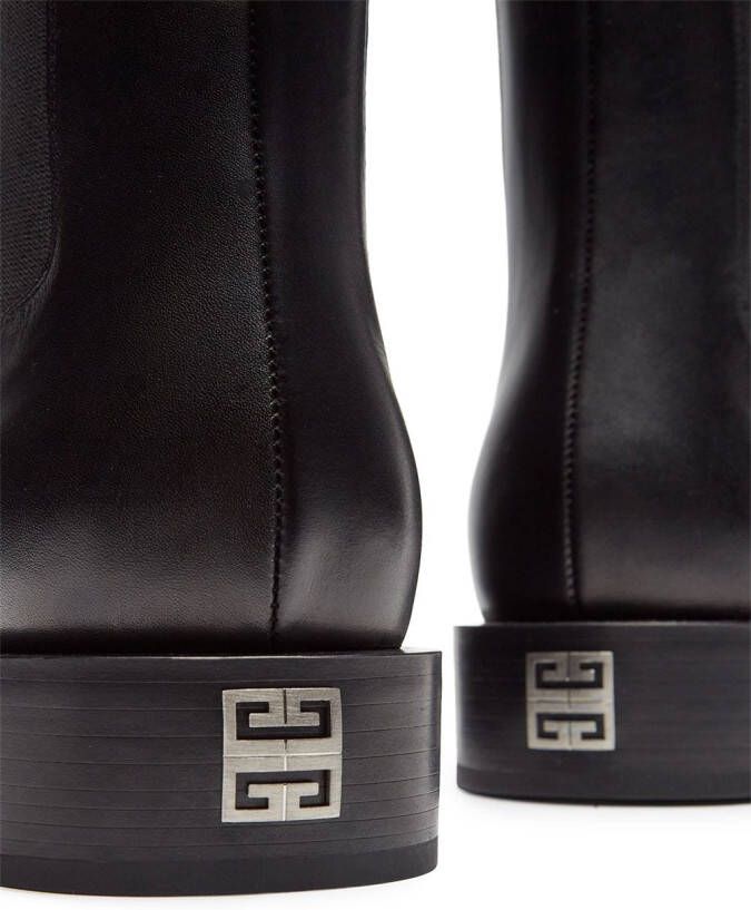 Givenchy Chelsea boots met plakkaat Zwart