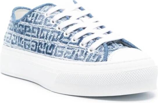 Givenchy City 4G denim sneakers Blauw