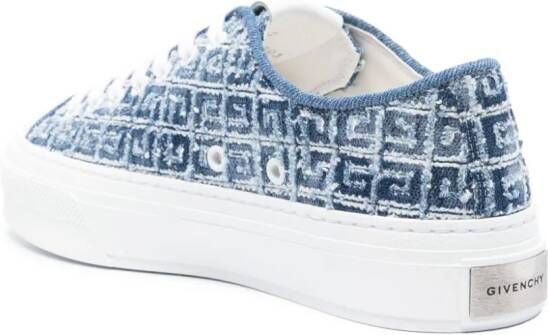 Givenchy City 4G denim sneakers Blauw