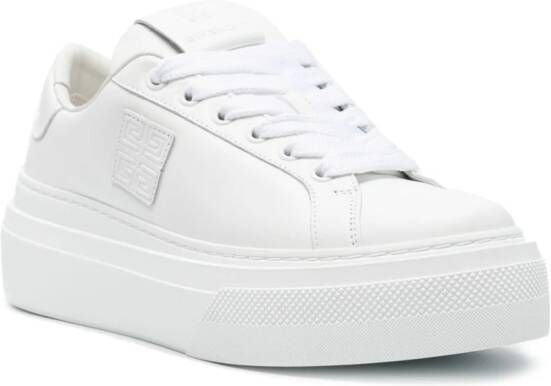 Givenchy City leren sneakers met plateauzool Wit