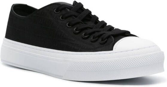 Givenchy City Low sneakers met logo jacquard Zwart