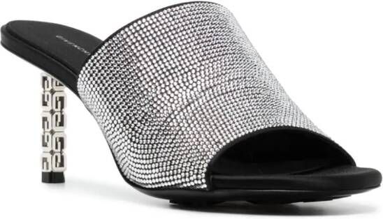 Givenchy G Cube 70mm rhinestone-embellished mules Zilver