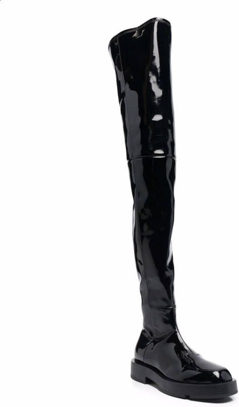 Givenchy Glanzende enkellaarzen Zwart