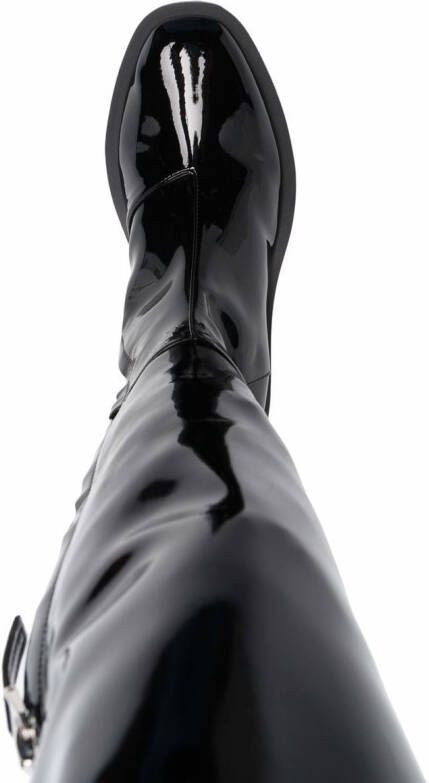 Givenchy Glanzende enkellaarzen Zwart